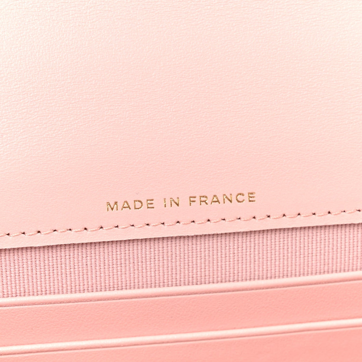 Shiny Caviar Quilted Flap Charm Wallet On Chain WOC Light Pink