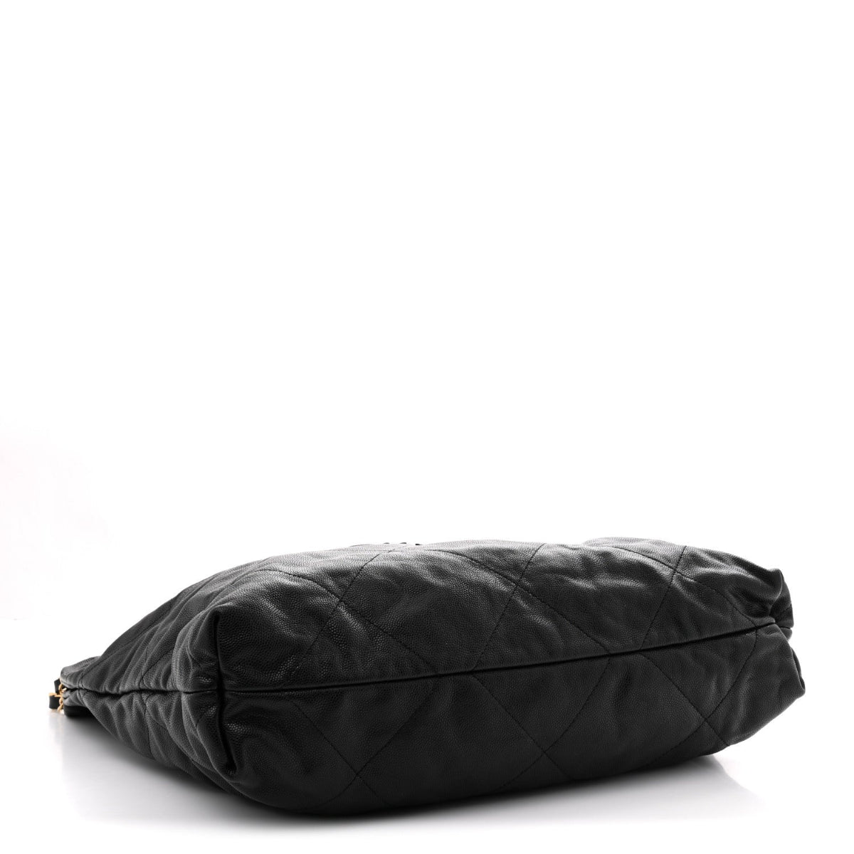 Shiny Caviar Quilted Monochrome Small Chanel 22 Black