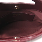 Shiny Crumpled Calfskin Quilted Nano 31 Shopping Bag Burgundy