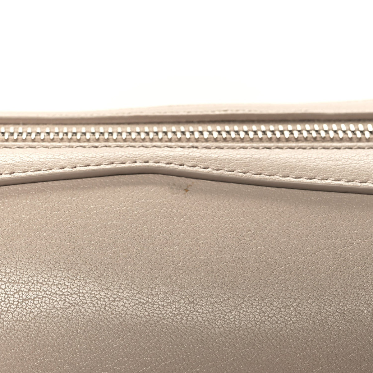 Shiny Goatskin Medium Le Teckel Bag Grege