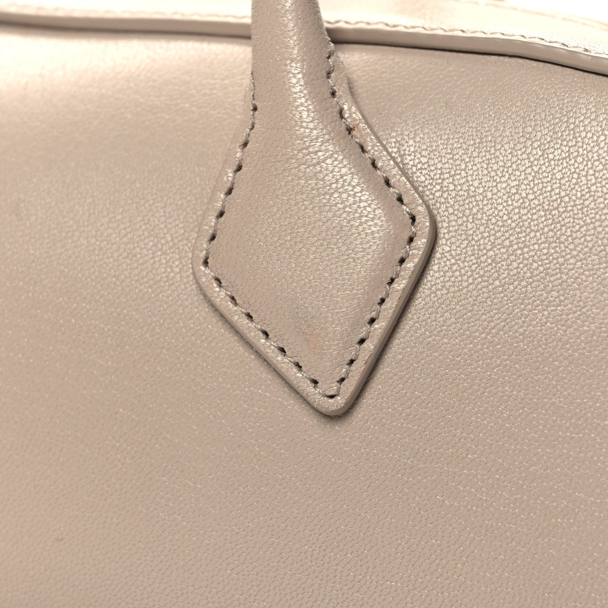 Shiny Goatskin Medium Le Teckel Bag Grege
