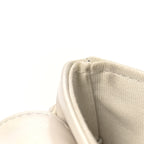 Shiny Lambskin Flap Clutch With Chain White