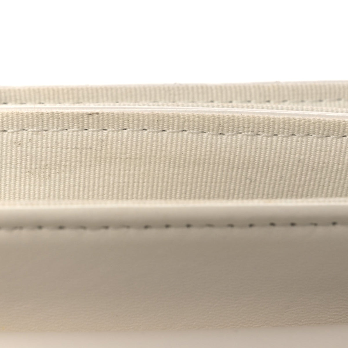 Shiny Lambskin Flap Clutch With Chain White
