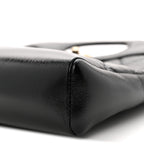 Shiny Lambskin Quilted Mini 31 Shopping Bag Black