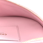 Shiny Lambskin Quilted Pearl Logo Waist Bag Light Pink