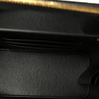 Shiny Lambskin Quilted Small Plexiglass Top Handle Vanity Case With Chain Black Tortoise