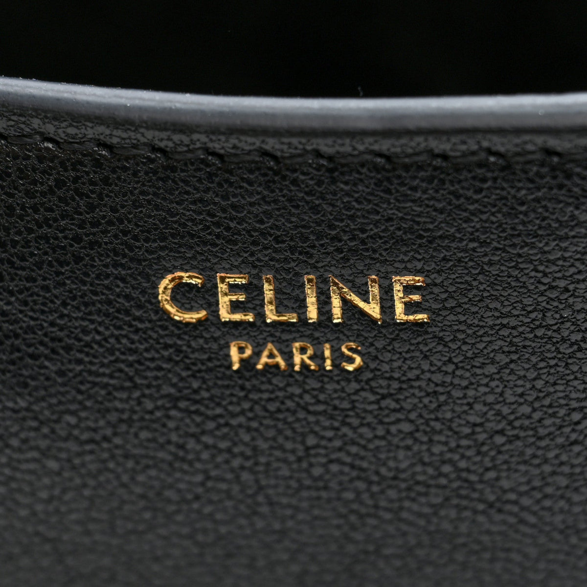 Shiny Lambskin Soft Triomphe Little Half Moon Bag Black