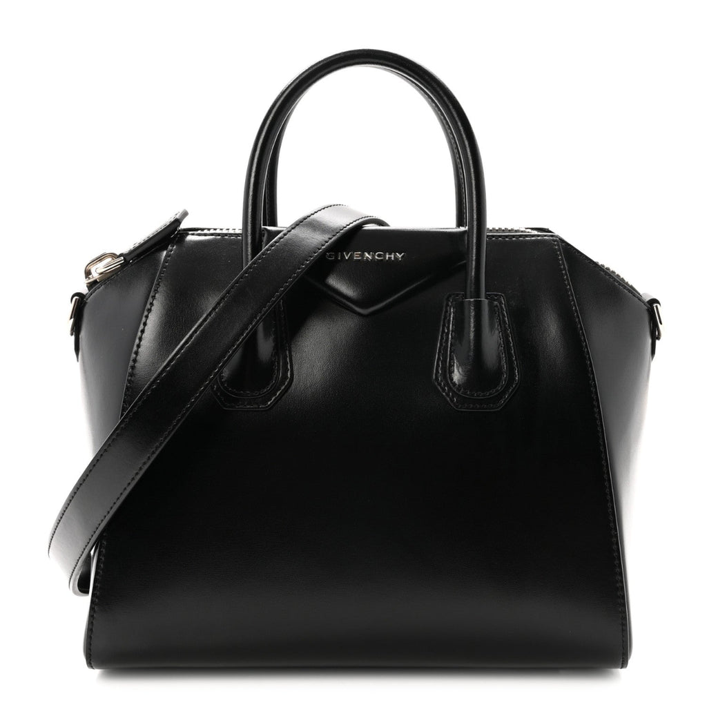 Shiny Lord Calfskin Small Antigona Black