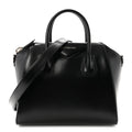 Shiny Lord Calfskin Small Antigona Black