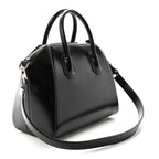 Shiny Lord Calfskin Small Antigona Black