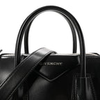 Shiny Lord Calfskin Small Antigona Black