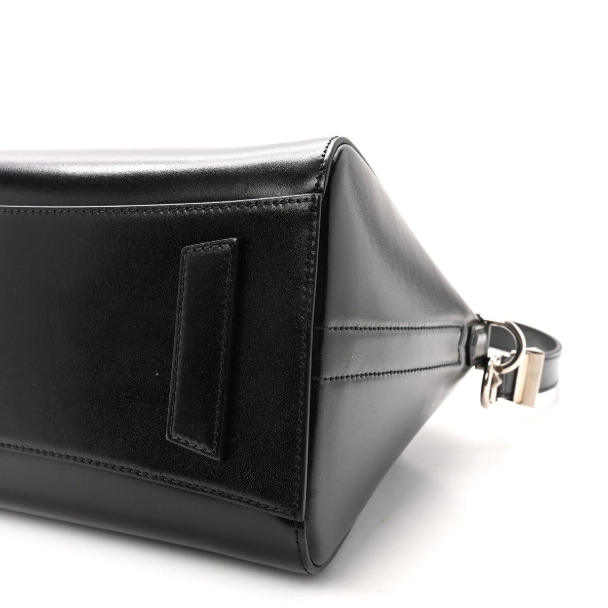 Shiny Lord Calfskin Small Antigona Black