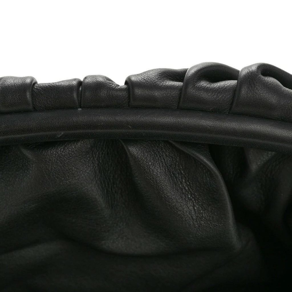 Smooth Butter Calf The Pouch Oversized Clutch Black