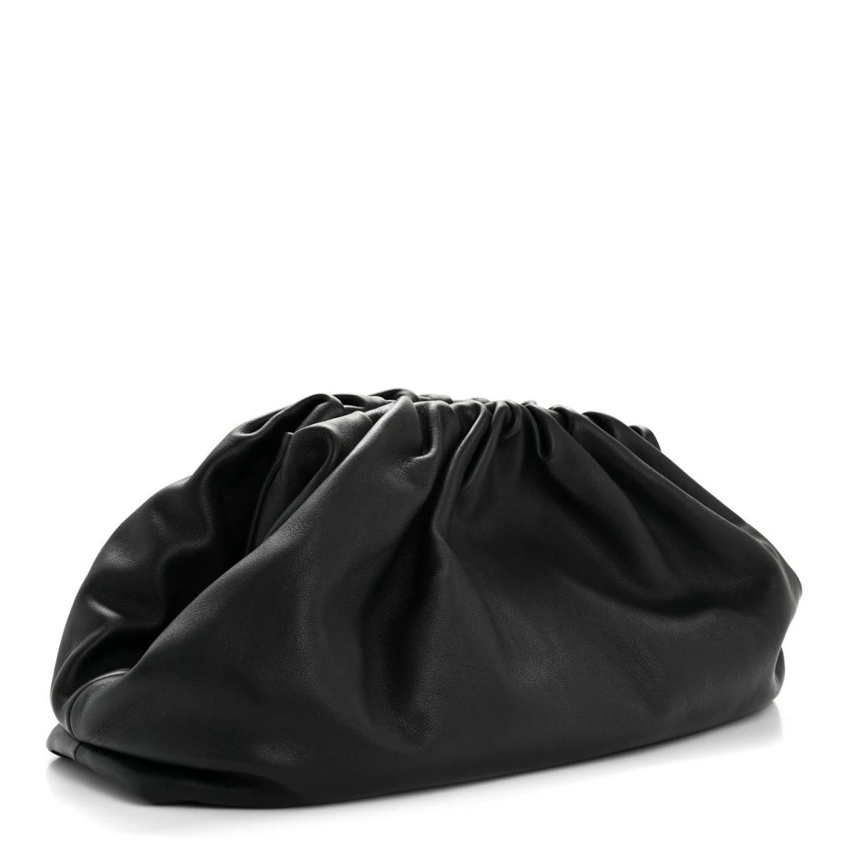 Smooth Butter Calf The Pouch Oversized Clutch Black