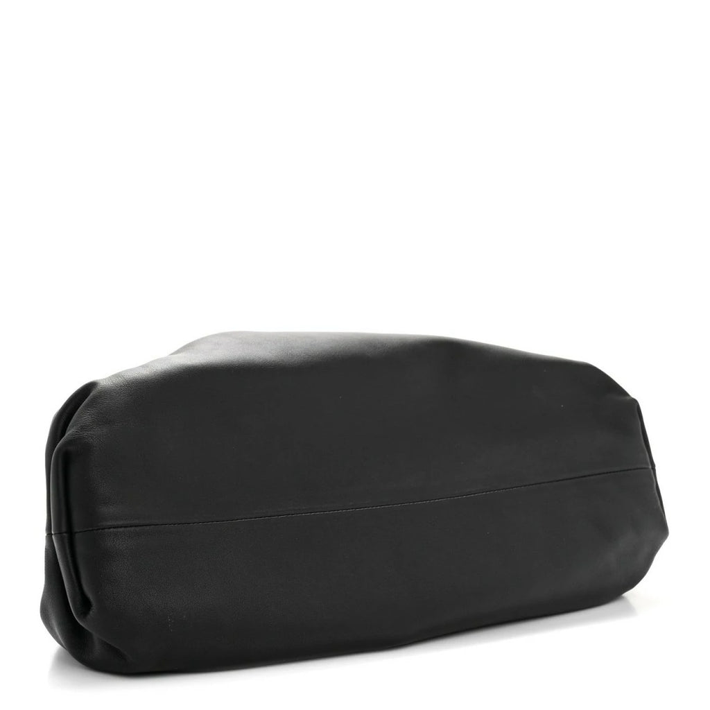 Smooth Butter Calf The Pouch Oversized Clutch Black