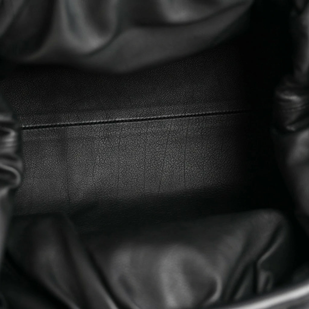 Smooth Butter Calf The Pouch Oversized Clutch Black