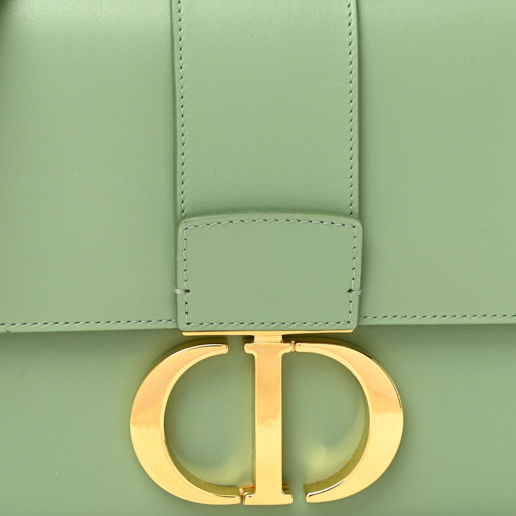Smooth Calfskin 30 Montaigne Flap Bag Mint Green