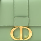 Smooth Calfskin 30 Montaigne Flap Bag Mint Green