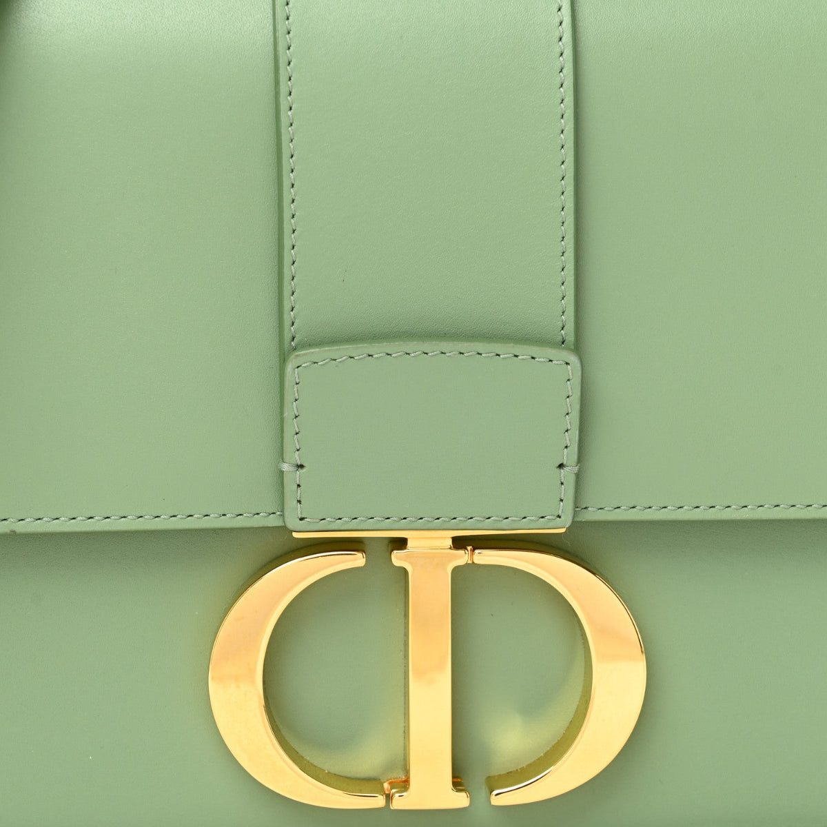 Smooth Calfskin 30 Montaigne Flap Bag Mint Green