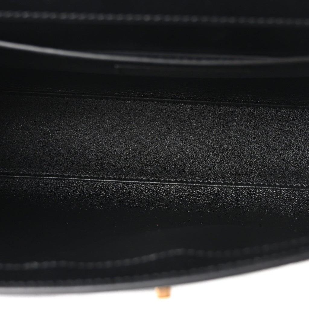Smooth Calfskin Manhattan Shoulder Bag Black