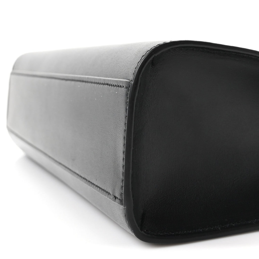 Smooth Calfskin Manhattan Shoulder Bag Black