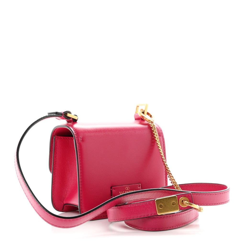 Smooth Calfskin Micro VSling Shoulder Bag Fuchsia