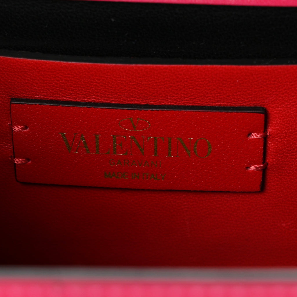 Smooth Calfskin Micro VSling Shoulder Bag Fuchsia