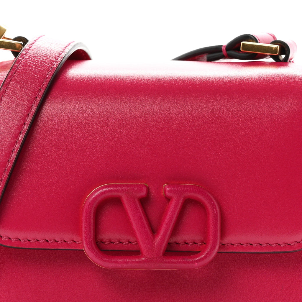 Smooth Calfskin Micro VSling Shoulder Bag Fuchsia