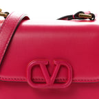 Smooth Calfskin Micro VSling Shoulder Bag Fuchsia