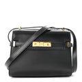 Smooth Calfskin Mini Manhattan Shoulder Bag Black