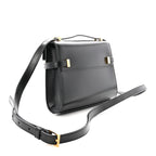 Smooth Calfskin Mini Manhattan Shoulder Bag Black