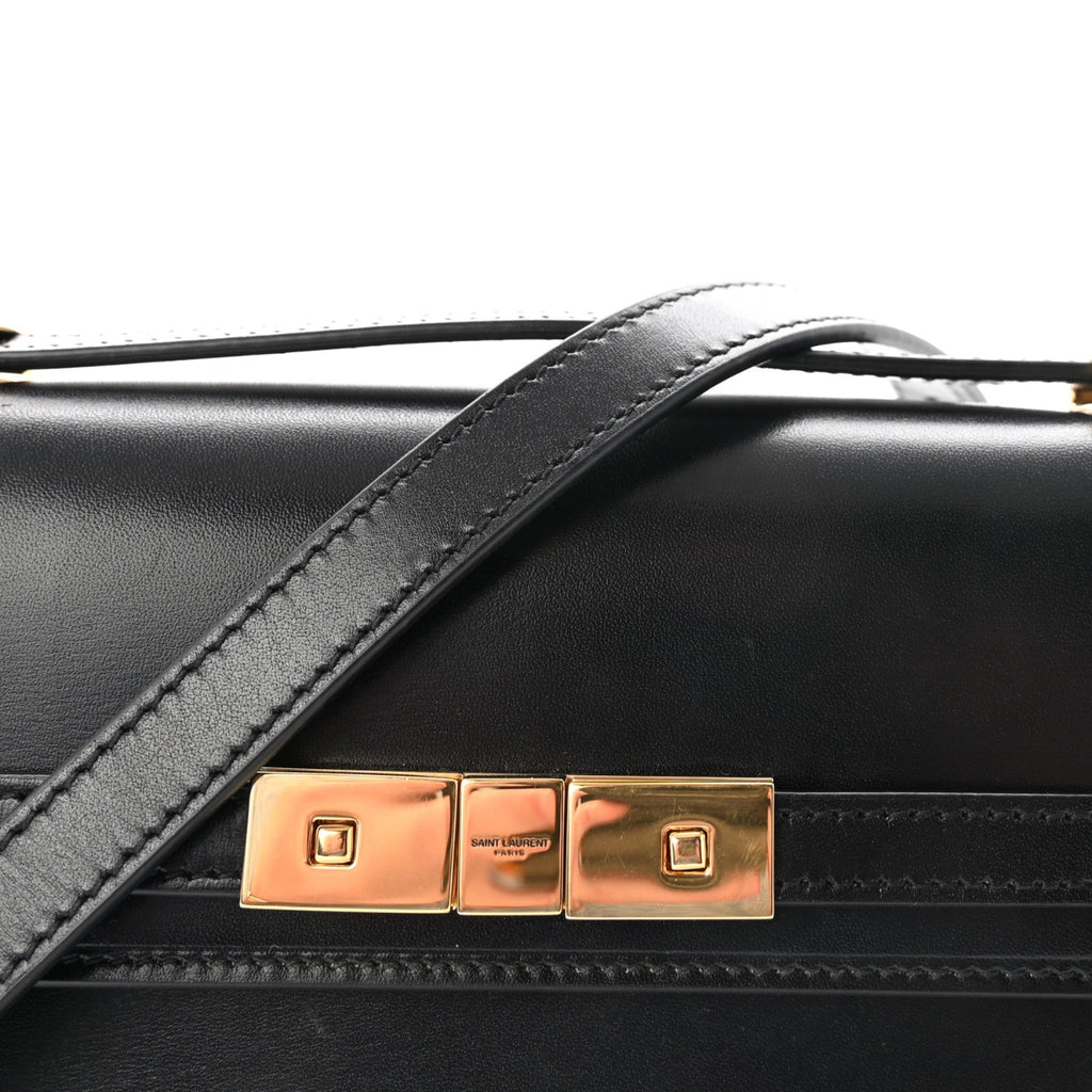 Smooth Calfskin Mini Manhattan Shoulder Bag Black