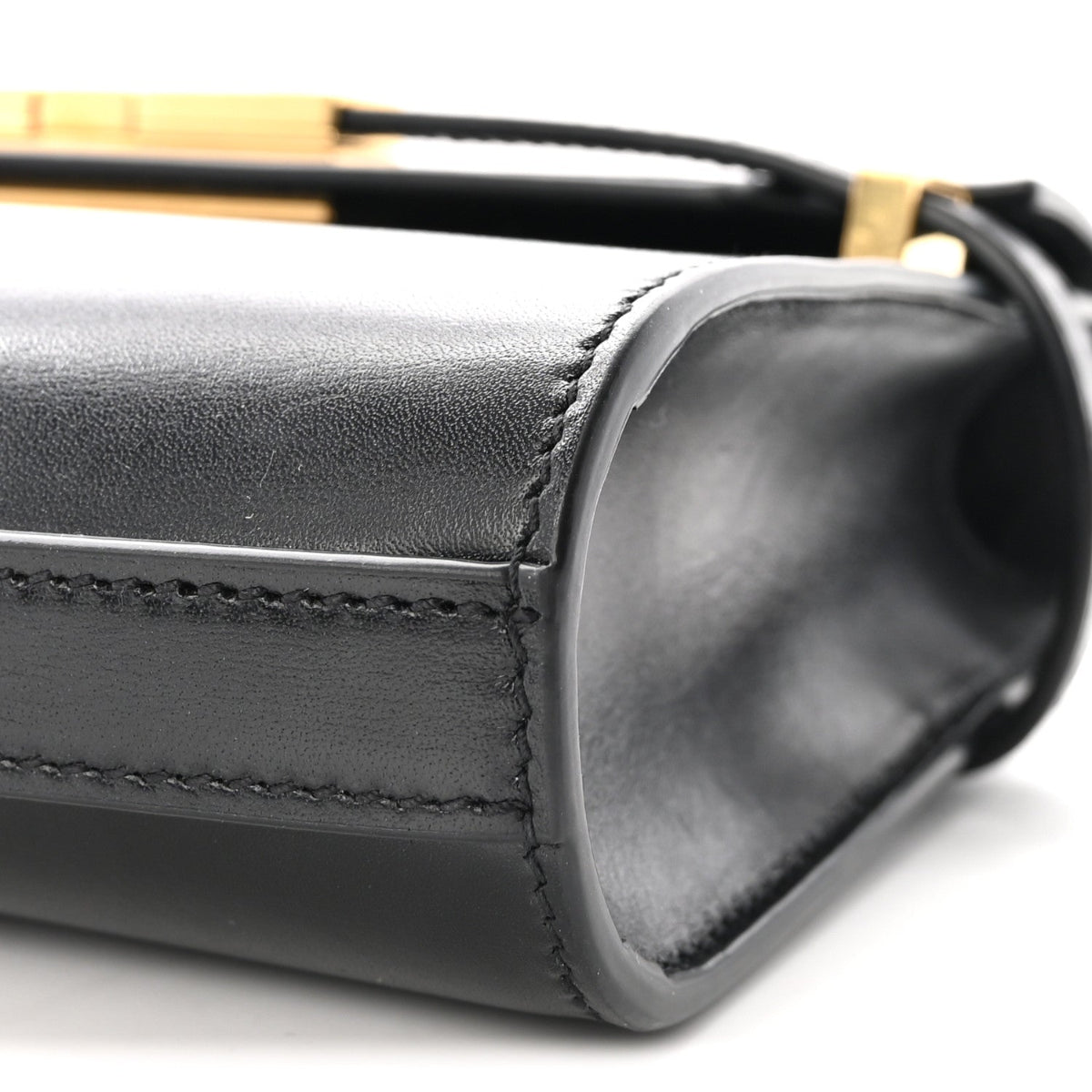 Smooth Calfskin Mini Manhattan Shoulder Bag Black