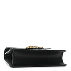 Smooth Calfskin Small Devotion Envelope Top Handle Bag Black
