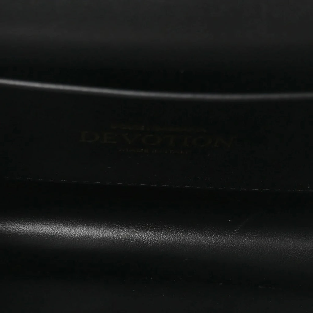 Smooth Calfskin Small Devotion Envelope Top Handle Bag Black