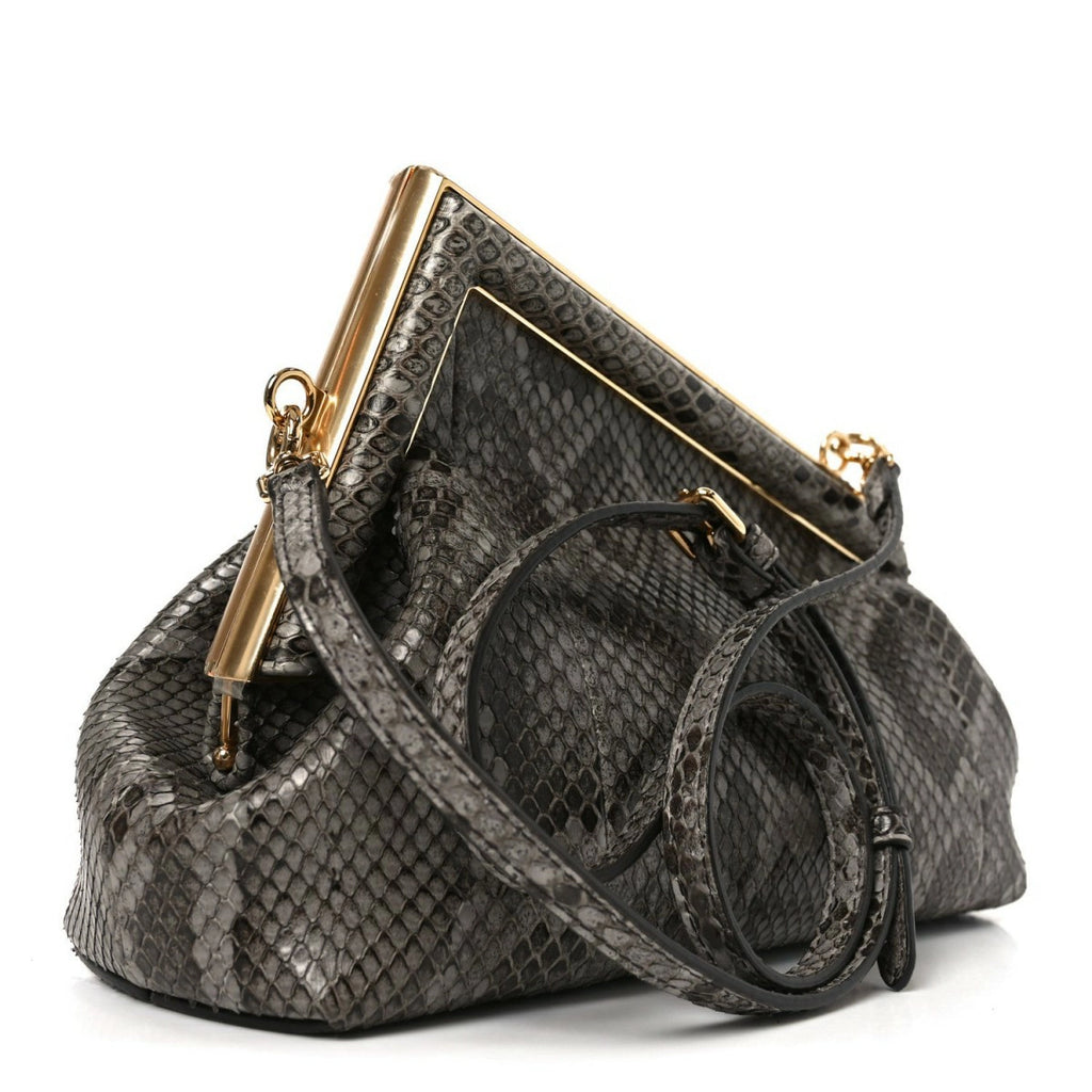 Snakeskin Small Fendi First Dark Grey