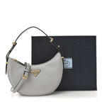 Soft Calfskin Arque Shoulder Bag Ardesia