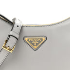 Soft Calfskin Arque Shoulder Bag Ardesia