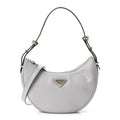 Soft Calfskin Arque Shoulder Bag Granito
