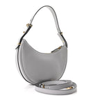 Soft Calfskin Arque Shoulder Bag Granito