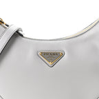 Soft Calfskin Arque Shoulder Bag Granito