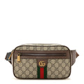 Soft GG Supreme Monogram Medium Ophidia Belt Bag Dark Brown