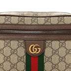 Soft GG Supreme Monogram Medium Ophidia Belt Bag Dark Brown