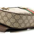 Soft GG Supreme Monogram Medium Ophidia Belt Bag Dark Brown