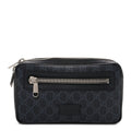 Soft GG Supreme Monogram Web Belt Bag Black Grey