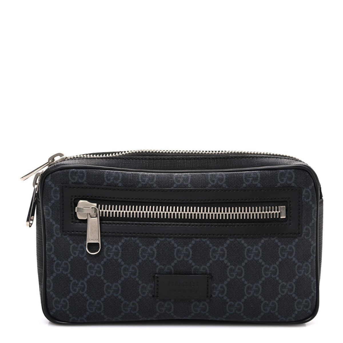 Soft GG Supreme Monogram Web Belt Bag Black Grey