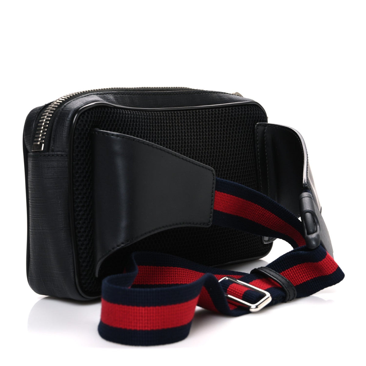 Soft GG Supreme Monogram Web Belt Bag Black Grey