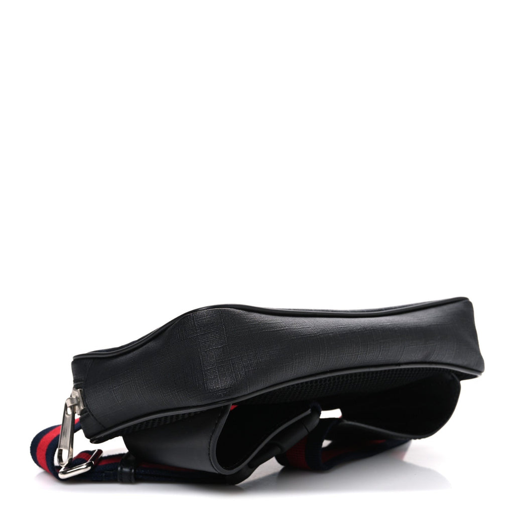 Soft GG Supreme Monogram Web Belt Bag Black Grey