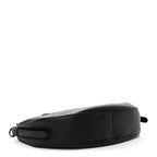 Soft Grain Calfskin Large Demi-Lune Shoulder Bag Black