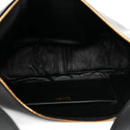 Soft Grain Calfskin Large Demi-Lune Shoulder Bag Black